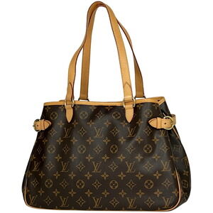 Louis Vuitton Batignolles Horizontal Shoulder Bag Tote Brown